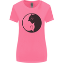 Yin Yang Cat Lover Funny Kitten Pet Womens Wider Cut T-Shirt Azalea