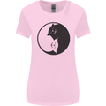 Yin Yang Cat Lover Funny Kitten Pet Womens Wider Cut T-Shirt Light Pink