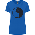 Yin Yang Cat Lover Funny Kitten Pet Womens Wider Cut T-Shirt Royal Blue