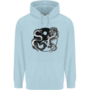 Yin Yang Dragons Japan Japanese Childrens Kids Hoodie Light Blue