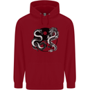 Yin Yang Dragons Japan Japanese Childrens Kids Hoodie Red