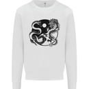 Yin Yang Dragons Japan Japanese Kids Sweatshirt Jumper White