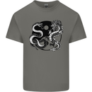 Yin Yang Dragons Japan Japanese Kids T-Shirt Childrens Charcoal