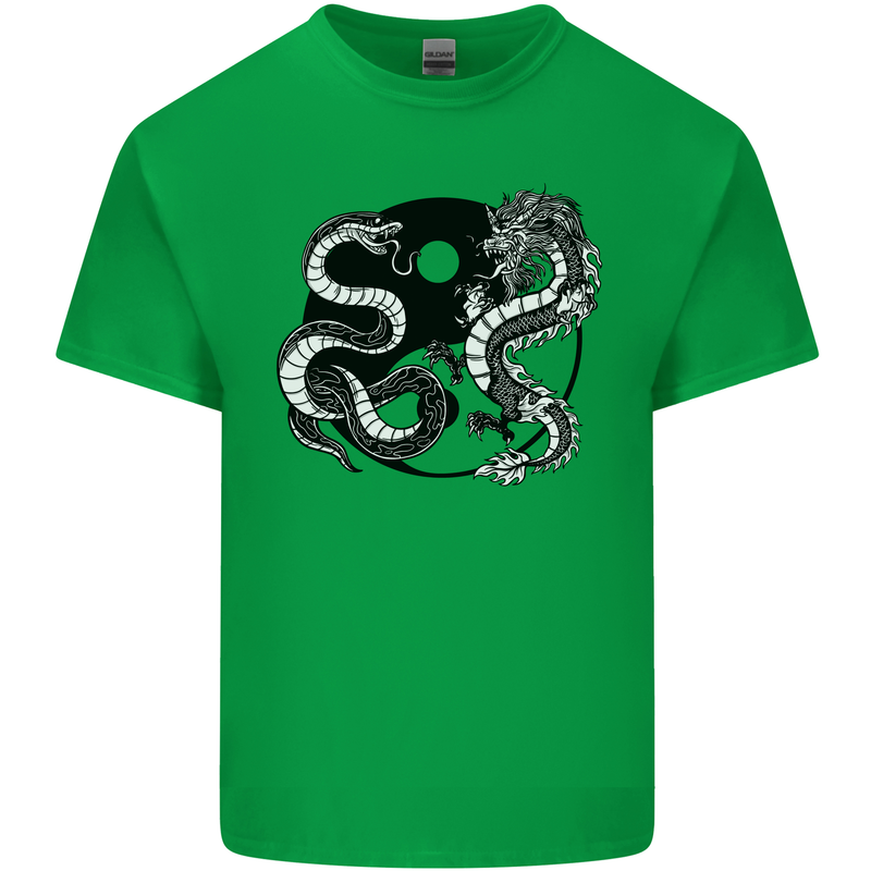 Yin Yang Dragons Japan Japanese Kids T-Shirt Childrens Irish Green