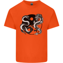 Yin Yang Dragons Japan Japanese Kids T-Shirt Childrens Orange