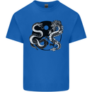 Yin Yang Dragons Japan Japanese Kids T-Shirt Childrens Royal Blue