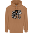 Yin Yang Dragons Japan Japanese Mens 80% Cotton Hoodie Caramel Latte