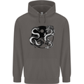 Yin Yang Dragons Japan Japanese Mens 80% Cotton Hoodie Charcoal