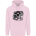 Yin Yang Dragons Japan Japanese Mens 80% Cotton Hoodie Light Pink