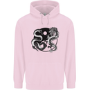 Yin Yang Dragons Japan Japanese Mens 80% Cotton Hoodie Light Pink