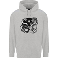 Yin Yang Dragons Japan Japanese Mens 80% Cotton Hoodie Sports Grey