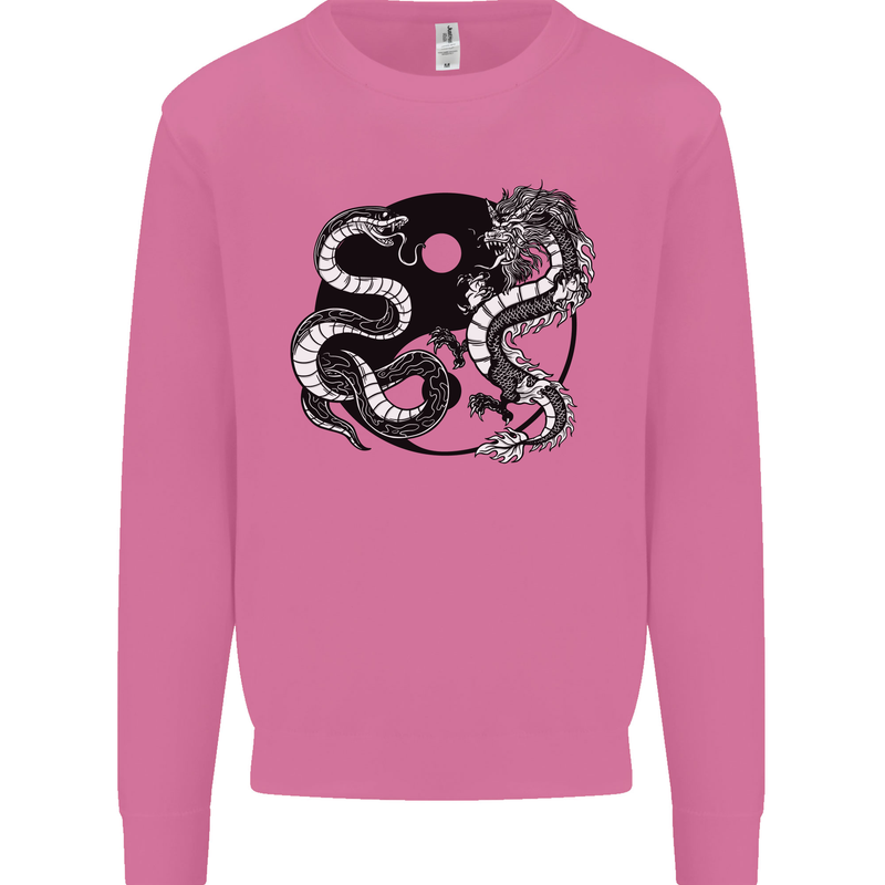 Yin Yang Dragons Japan Japanese Mens Sweatshirt Jumper Azalea