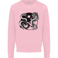 Yin Yang Dragons Japan Japanese Mens Sweatshirt Jumper Light Pink