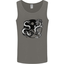 Yin Yang Dragons Japan Japanese Mens Vest Tank Top Charcoal