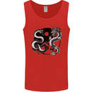 Yin Yang Dragons Japan Japanese Mens Vest Tank Top Red