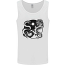 Yin Yang Dragons Japan Japanese Mens Vest Tank Top White