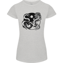 Yin Yang Dragons Japan Japanese Womens Petite Cut T-Shirt Sports Grey