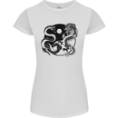 Yin Yang Dragons Japan Japanese Womens Petite Cut T-Shirt White