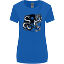 Yin Yang Dragons Japan Japanese Womens Wider Cut T-Shirt Royal Blue