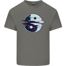 Yin Yang Glitch Yoga Meditation SCI-FI MMA Kids T-Shirt Childrens Charcoal