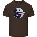 Yin Yang Glitch Yoga Meditation SCI-FI MMA Kids T-Shirt Childrens Chocolate