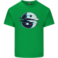Yin Yang Glitch Yoga Meditation SCI-FI MMA Kids T-Shirt Childrens Irish Green