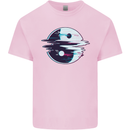 Yin Yang Glitch Yoga Meditation SCI-FI MMA Kids T-Shirt Childrens Light Pink