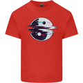 Yin Yang Glitch Yoga Meditation SCI-FI MMA Kids T-Shirt Childrens Red