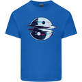 Yin Yang Glitch Yoga Meditation SCI-FI MMA Kids T-Shirt Childrens Royal Blue