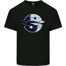 Yin Yang Glitch Yoga Meditation SCI-FI MMA Mens Cotton T-Shirt Tee Top Black