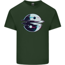 Yin Yang Glitch Yoga Meditation SCI-FI MMA Mens Cotton T-Shirt Tee Top Forest Green