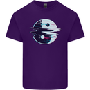 Yin Yang Glitch Yoga Meditation SCI-FI MMA Mens Cotton T-Shirt Tee Top Purple