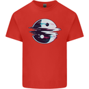 Yin Yang Glitch Yoga Meditation SCI-FI MMA Mens Cotton T-Shirt Tee Top Red