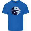 Yin Yang Glitch Yoga Meditation SCI-FI MMA Mens Cotton T-Shirt Tee Top Royal Blue