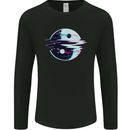 Yin Yang Glitch Yoga Meditation SCI-FI MMA Mens Long Sleeve T-Shirt Black