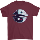 Yin Yang Glitch Yoga Meditation SCI-FI MMA Mens T-Shirt Cotton Gildan Maroon