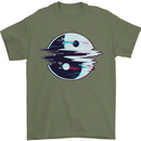 Yin Yang Glitch Yoga Meditation SCI-FI MMA Mens T-Shirt Cotton Gildan Military Green