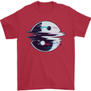 Yin Yang Glitch Yoga Meditation SCI-FI MMA Mens T-Shirt Cotton Gildan Red