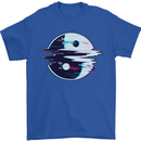 Yin Yang Glitch Yoga Meditation SCI-FI MMA Mens T-Shirt Cotton Gildan Royal Blue