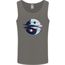 Yin Yang Glitch Yoga Meditation SCI-FI MMA Mens Vest Tank Top Charcoal