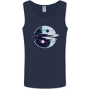 Yin Yang Glitch Yoga Meditation SCI-FI MMA Mens Vest Tank Top Navy Blue