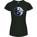 Yin Yang Glitch Yoga Meditation SCI-FI MMA Womens Petite Cut T-Shirt Black