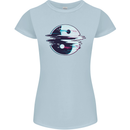 Yin Yang Glitch Yoga Meditation SCI-FI MMA Womens Petite Cut T-Shirt Light Blue