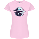 Yin Yang Glitch Yoga Meditation SCI-FI MMA Womens Petite Cut T-Shirt Light Pink
