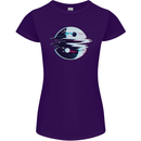 Yin Yang Glitch Yoga Meditation SCI-FI MMA Womens Petite Cut T-Shirt Purple