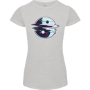 Yin Yang Glitch Yoga Meditation SCI-FI MMA Womens Petite Cut T-Shirt Sports Grey
