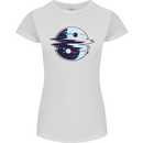 Yin Yang Glitch Yoga Meditation SCI-FI MMA Womens Petite Cut T-Shirt White
