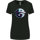 Yin Yang Glitch Yoga Meditation SCI-FI MMA Womens Wider Cut T-Shirt Black