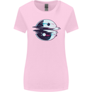 Yin Yang Glitch Yoga Meditation SCI-FI MMA Womens Wider Cut T-Shirt Light Pink