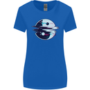 Yin Yang Glitch Yoga Meditation SCI-FI MMA Womens Wider Cut T-Shirt Royal Blue